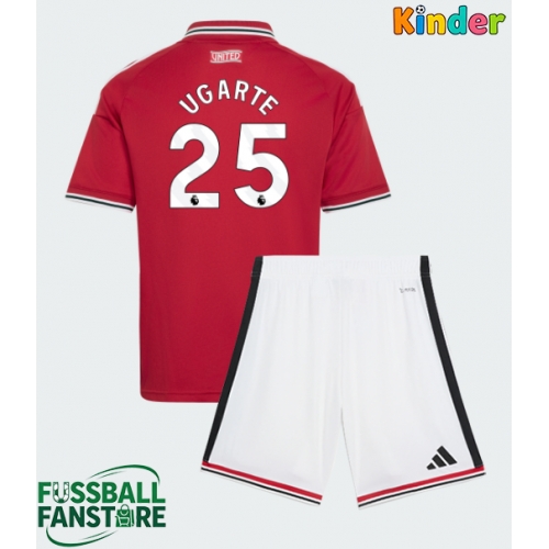 Manchester United Manuel Ugarte #25 Replik Heimtrikot Kinder 2026-27 Kurzarm (+ Kurze Hosen)